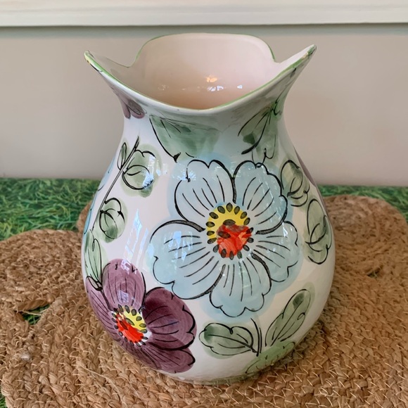 Vintage Floral painted pitcher and basin set, made in Japan - Picture 5 of 16